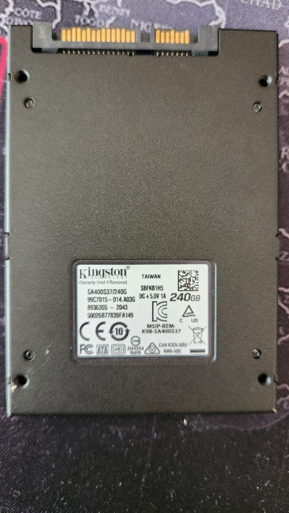 Kingston A400 240GB SSD – 2.5 inch SATA – SA400S37/240G, Intern, Gebruikt, Kingston, 240 GB