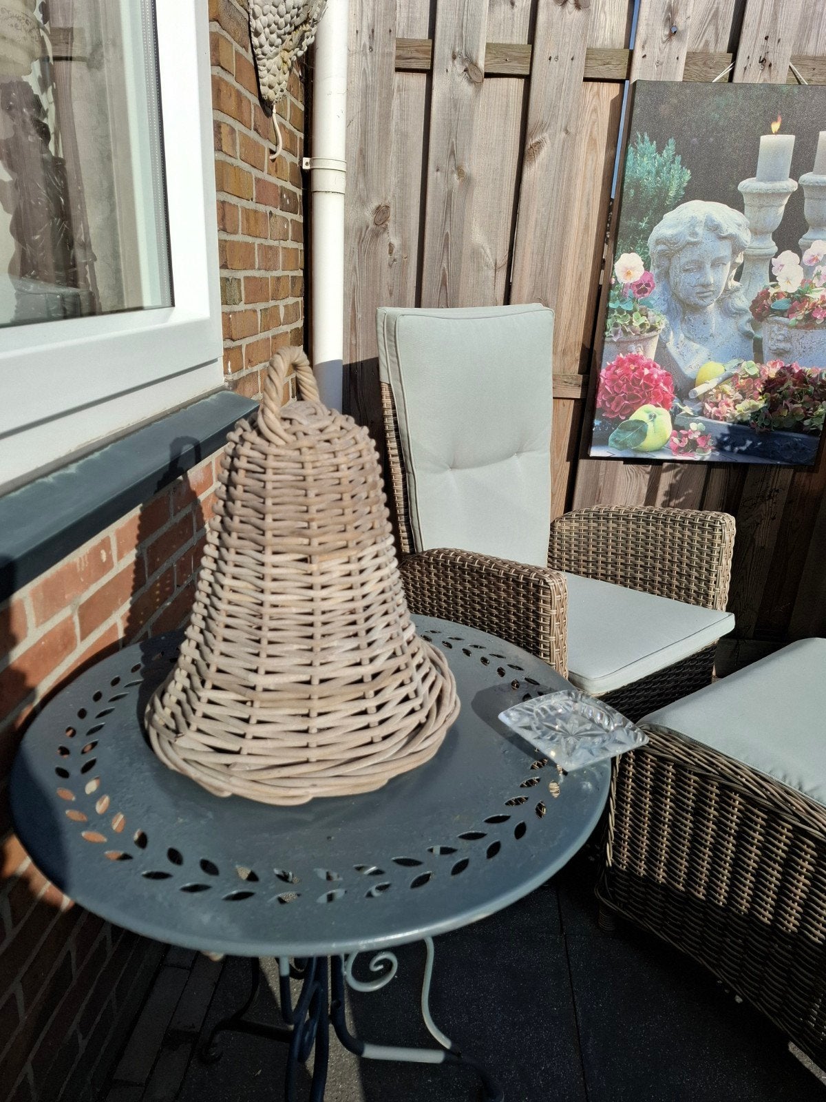 Decoratieve rieten /klok Rivera Maison- Landelijke stijl, Ophalen of Verzenden, Gebruikt, Natuurlijk materiaal, Landelijk