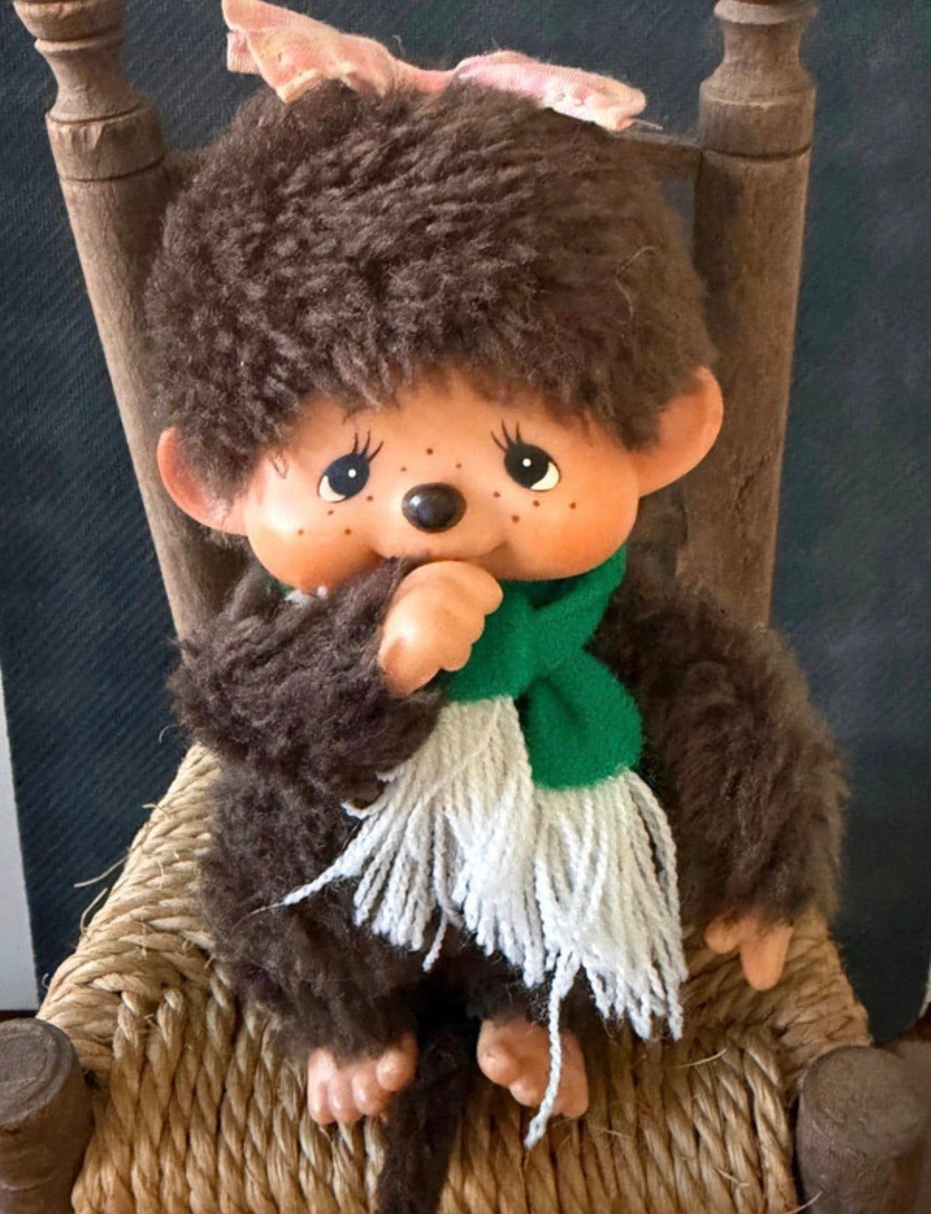 Vintage Sekiguchi Monchhichi met labels – 52 jaar oud – 1974, Verzenden, Zo goed als nieuw, Stoffen beer, Overige merken