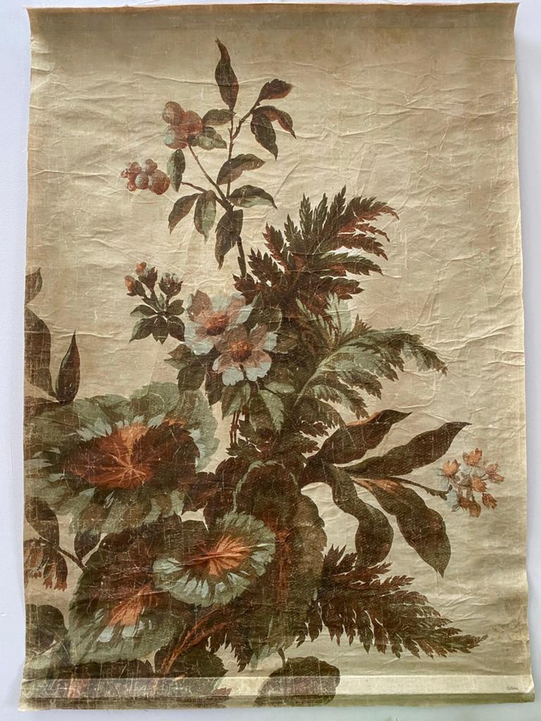 HKliving Linnen Wandkleed 'Linen Chart Kyoto', Ophalen, 146 cm, Meerkleurig, Zo goed als nieuw