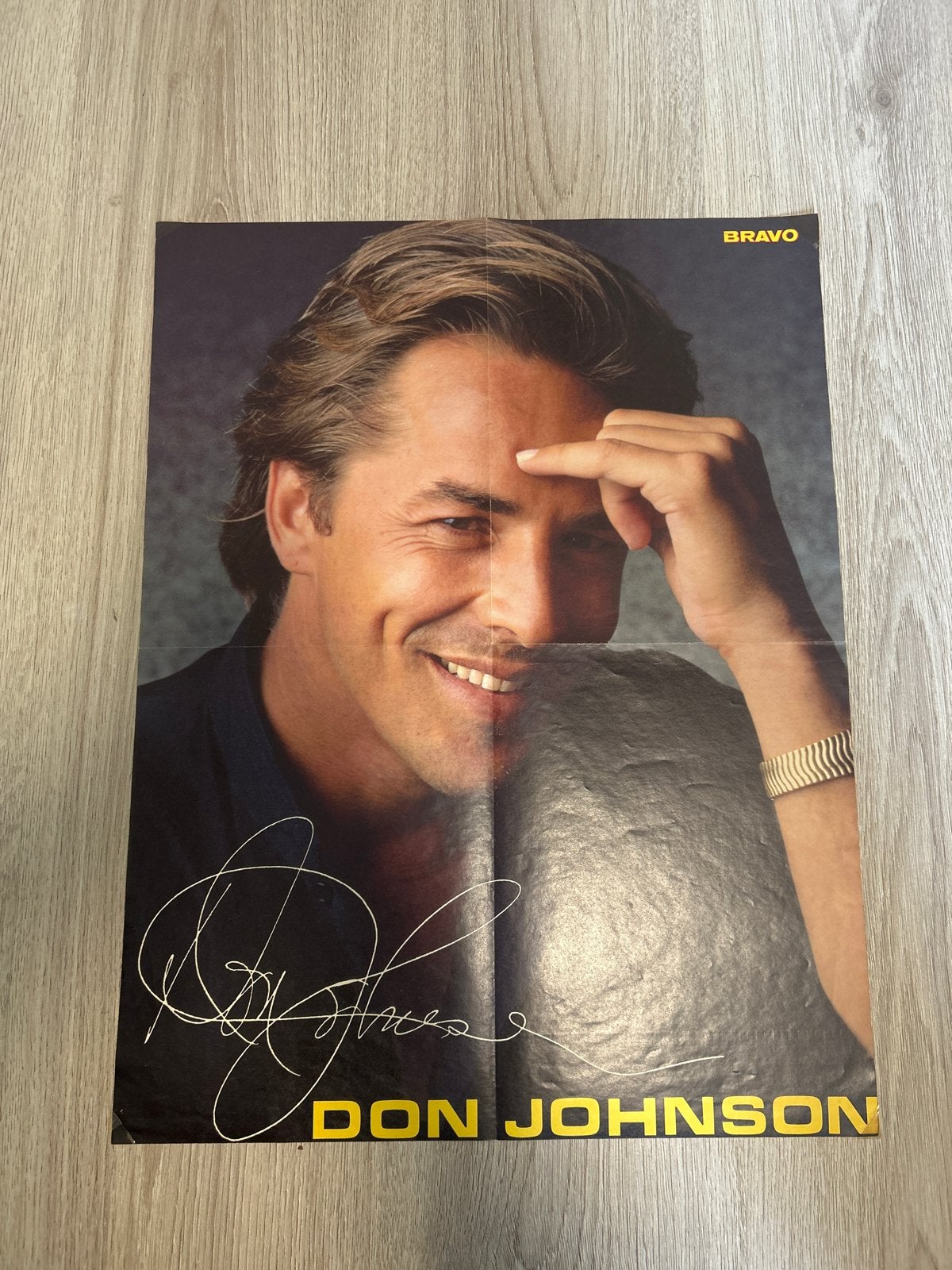 Don Johnson Bravo Poster, Ophalen of Verzenden, A1 t/m A3, Film en Tv, Rechthoekig Staand