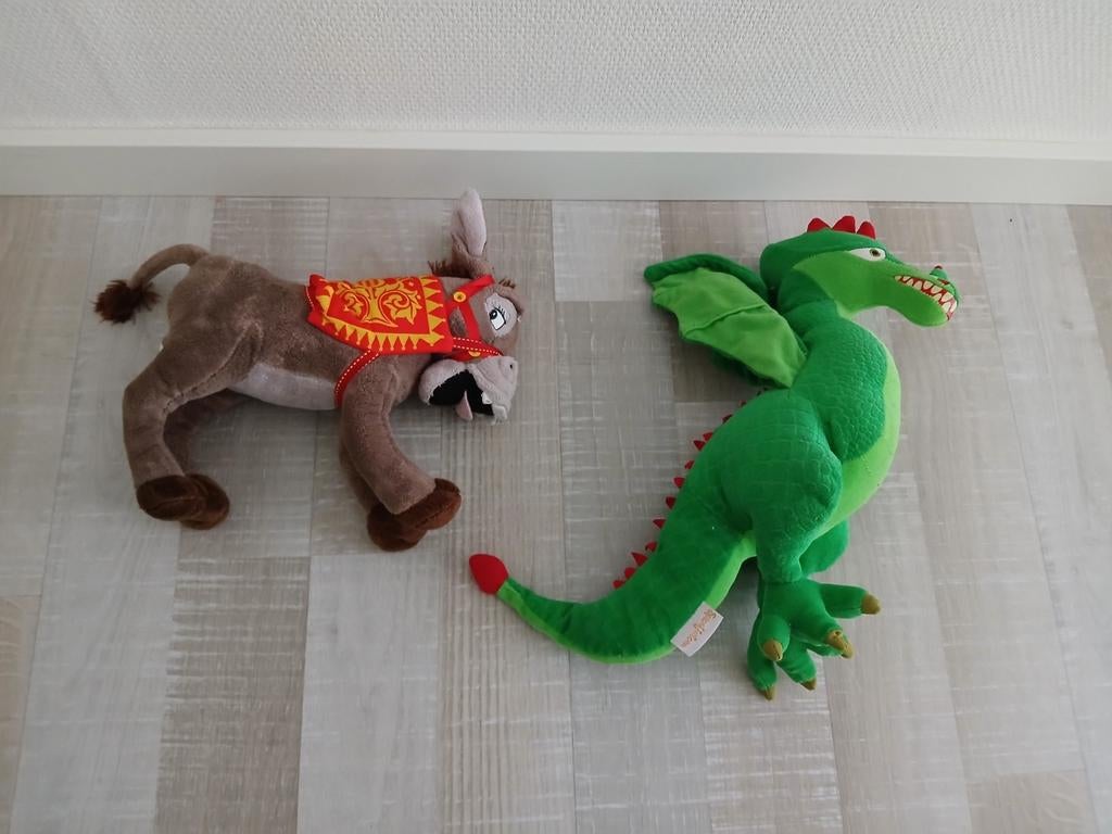 Efteling knuffels: Draak en Ezel, Ophalen of Verzenden, Zo goed als nieuw