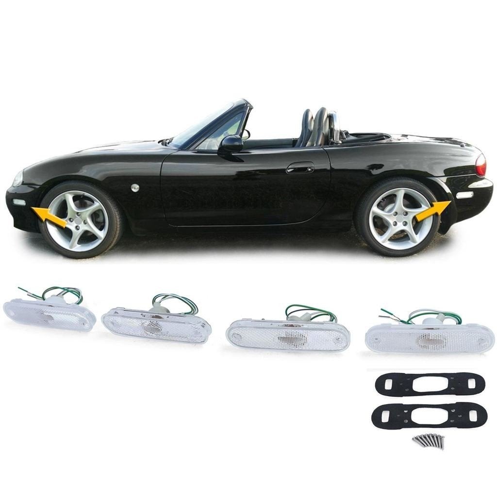 Zijmarkering lampen / Reflectoren Wit Mazda MX-5 NA / NB / N