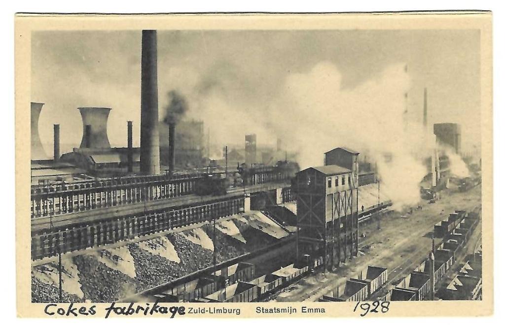 Hoensbroek - Cokes Fabrikage Staatsmijn Emma, Verzamelen, Ansichtkaarten | Nederland, Verzenden, 1920 tot 1940, Ongelopen, Limburg