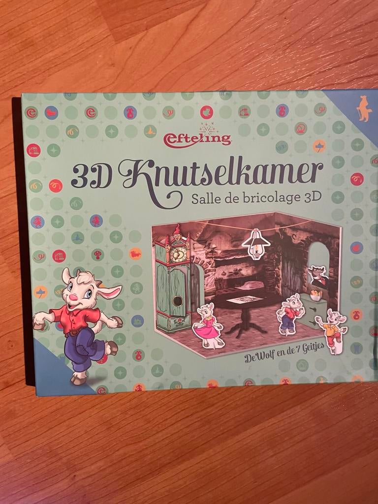 Efteling 3D Knutselkamer - De Wolf en de 7 Geitjes, Ophalen of Verzenden, Zo goed als nieuw, Knutselwerk