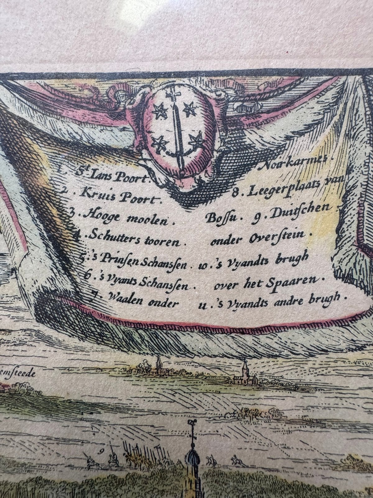 kunstprent Beleg van Haarlem (1572-1573) – Joh. Enschedé, Ophalen, Met wapenschild, Voor 1600, Overige technieken