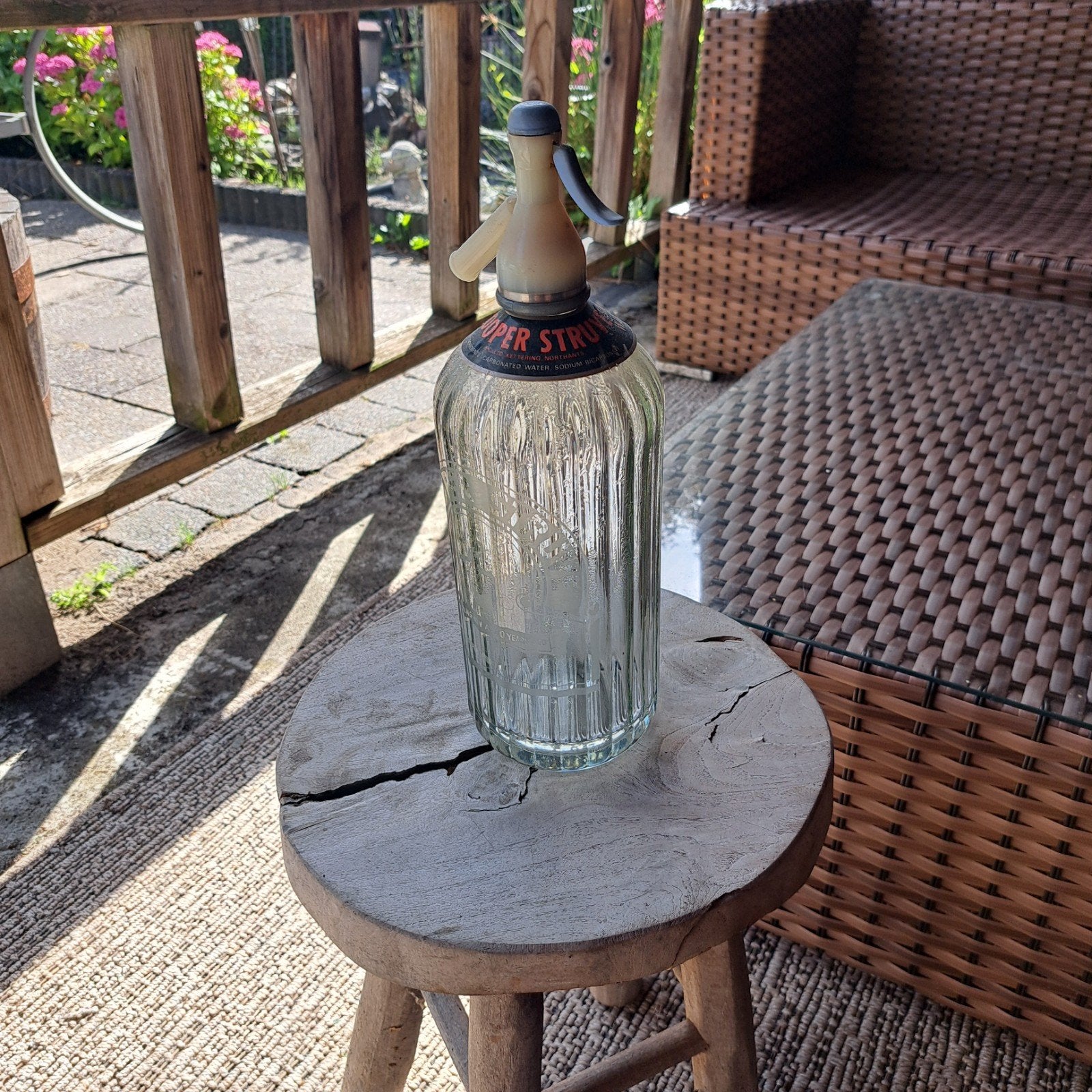 Brocante spuitwater fles, Ophalen of Verzenden