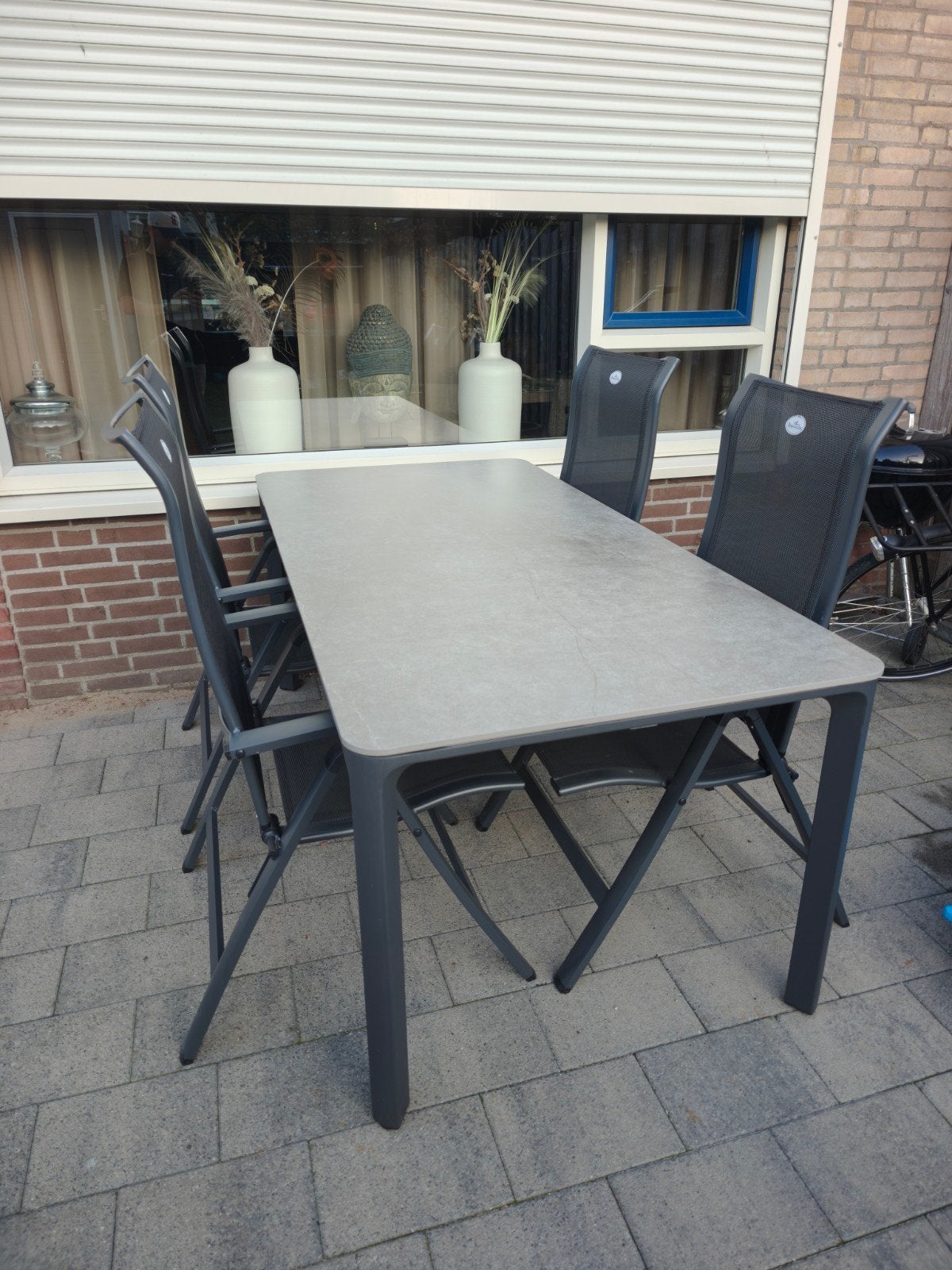 Hagelnieuwe Tuinset incl. nieuwe kussens, Ophalen, Rechthoekig, Aluminium