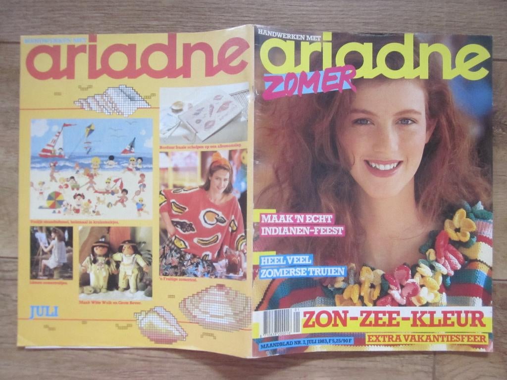 Ariadne Handwerken juli 1983 compleet met patronenblad., Boeken, Ophalen of Verzenden, Zo goed als nieuw, Damesbladen