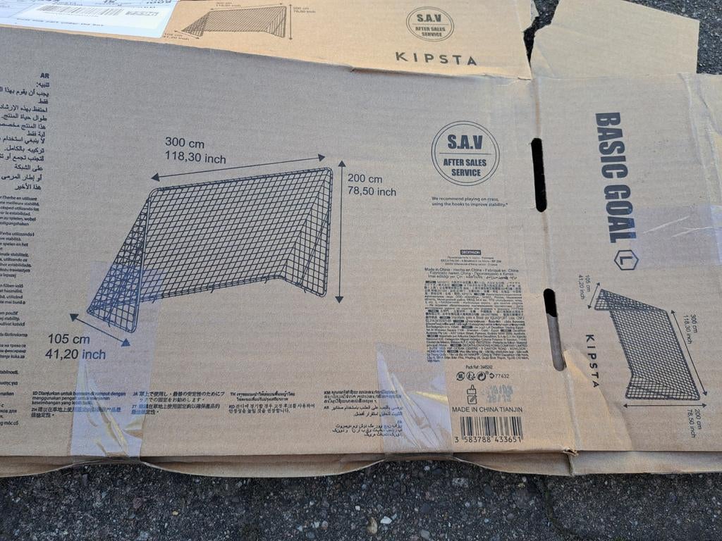 Kipsta Basic Goal Voetbaldoel 300x200cm, Ophalen, Gebruikt, Overige typen