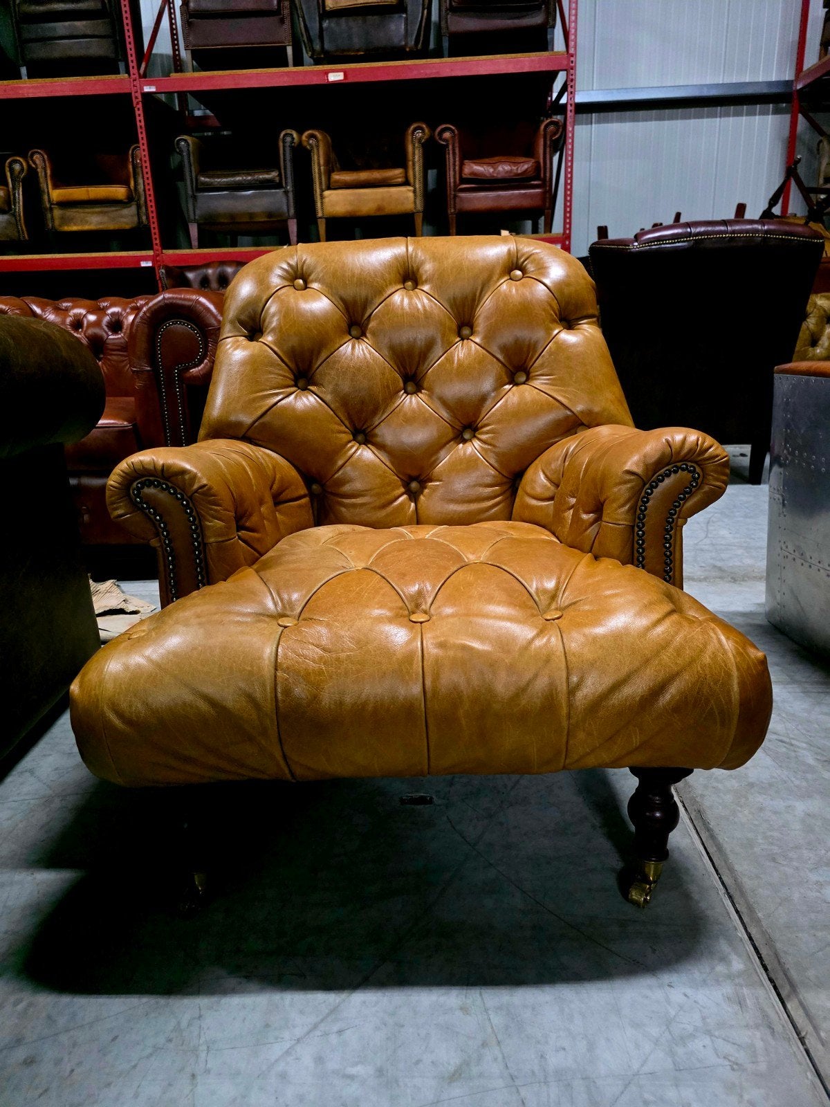Chesterfield lazy Chesterfield fauteuil + BEZORGING GRATIS, Gebruikt, ., Chesterfield, Ophalen of Verzenden