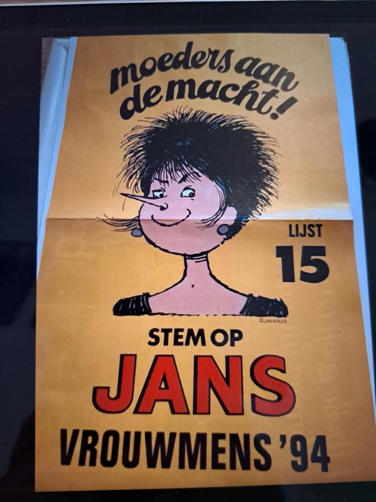 Postertje stem op Jans!, Ophalen of Verzenden, Nieuw, Plaatje, Poster of Sticker