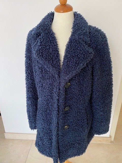 Stijlvolle Teddy Jas in Donkerblauw - Maat M, Maat 38/40 (M), Blauw, Nieuw, Ophalen of Verzenden