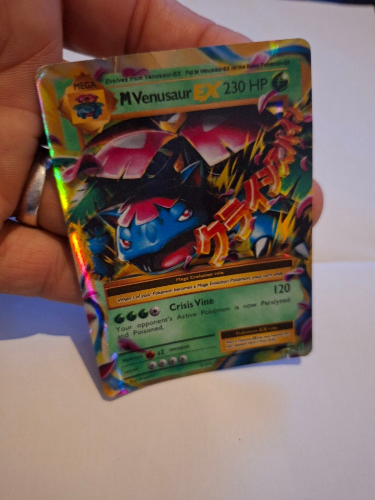 Pokémon Mega Venusaur EX Kaart - Zeldzaam en Holografisch, Ophalen of Verzenden