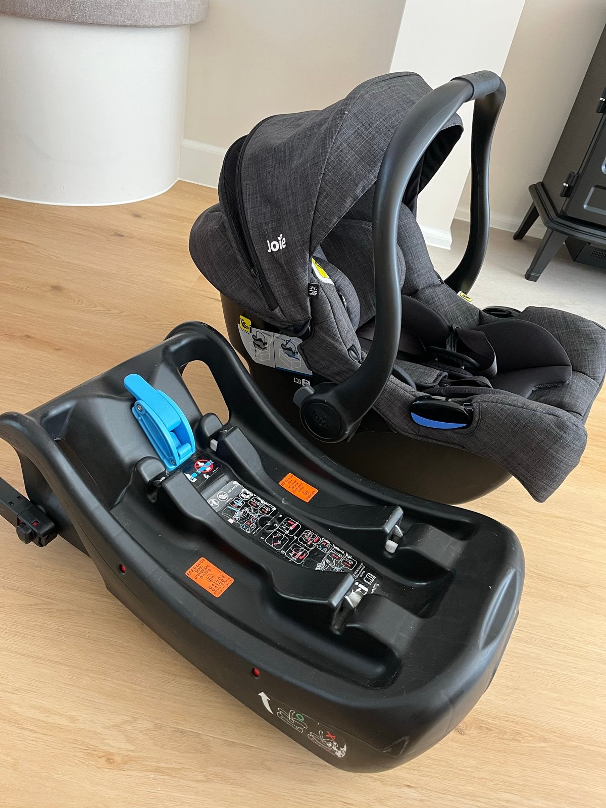 Joie I-Gemm Baby Autostoel met I-Base Isofix, Gebruikt, Zijbescherming, Isofix, 0 t/m 13 kg