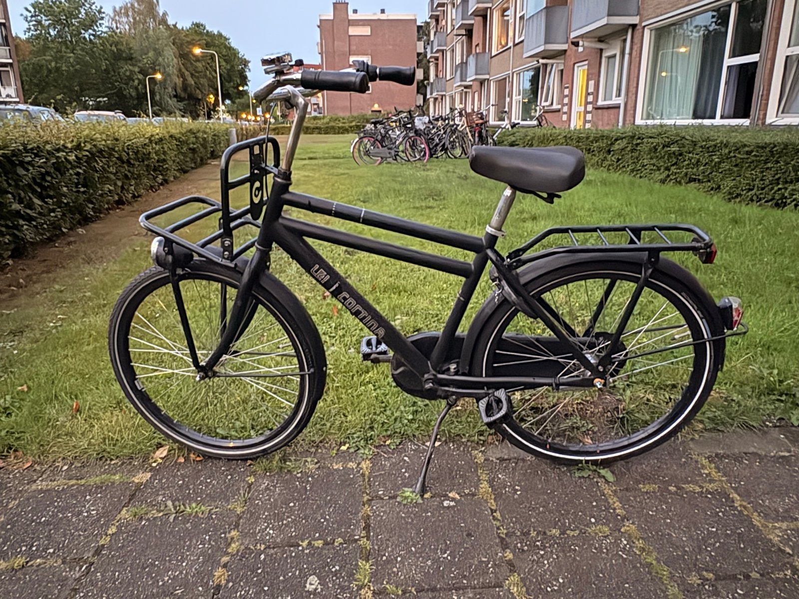 Cortina U4 Transportfiets - Zwart - 3 versnellingen, Terugtraprem, Gebruikt, Versnellingen, Ophalen