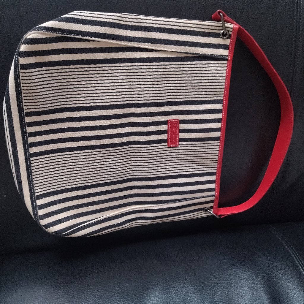 Longchamp - zomertas - uniek, Ophalen, Zo goed als nieuw, Blauw, Handtas