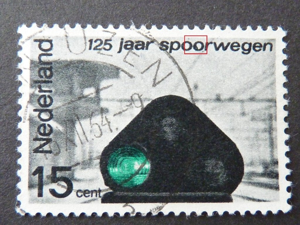 plaatfout 818 , gestempeld., Verzenden, Na 1940, Gestempeld