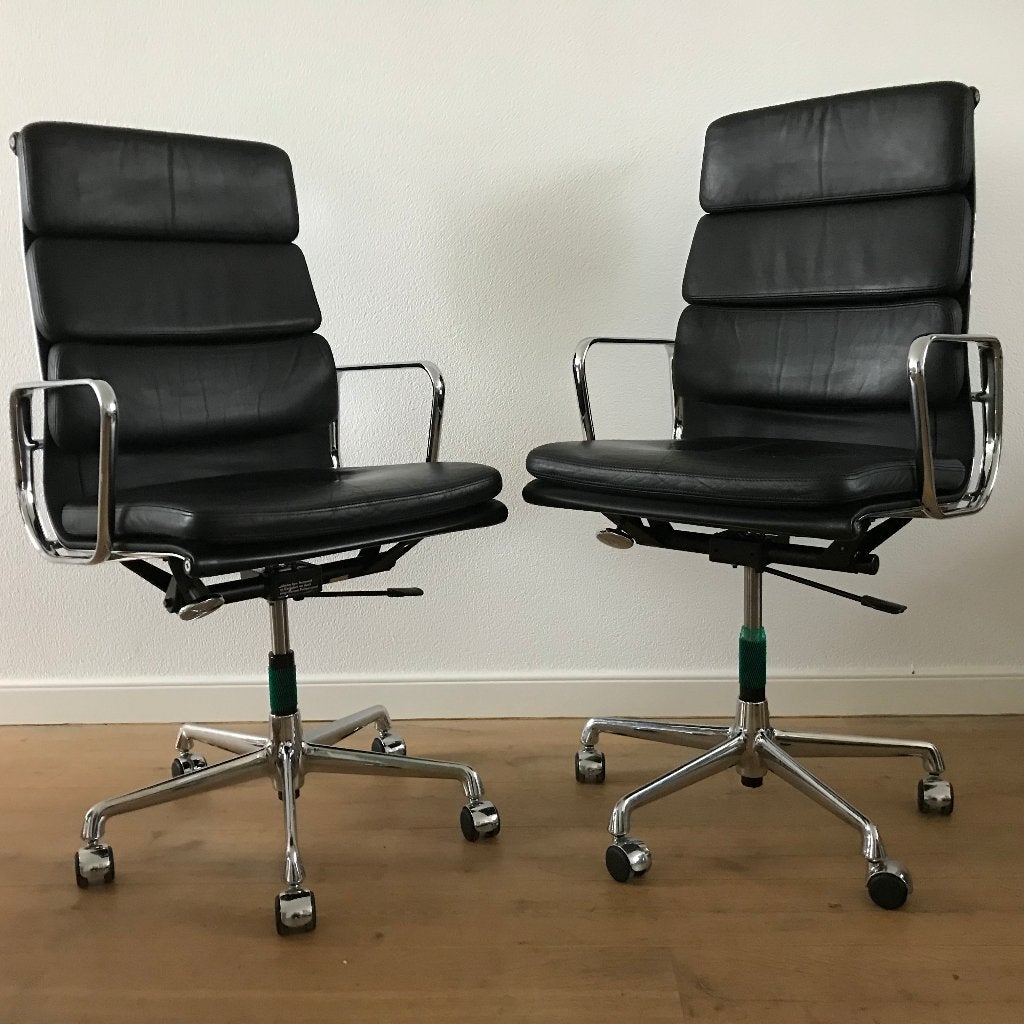 4 Vitra Charles Eames bureaustoel EA 219 EA219, Ophalen, Gebruikt, Zwart, Nvt