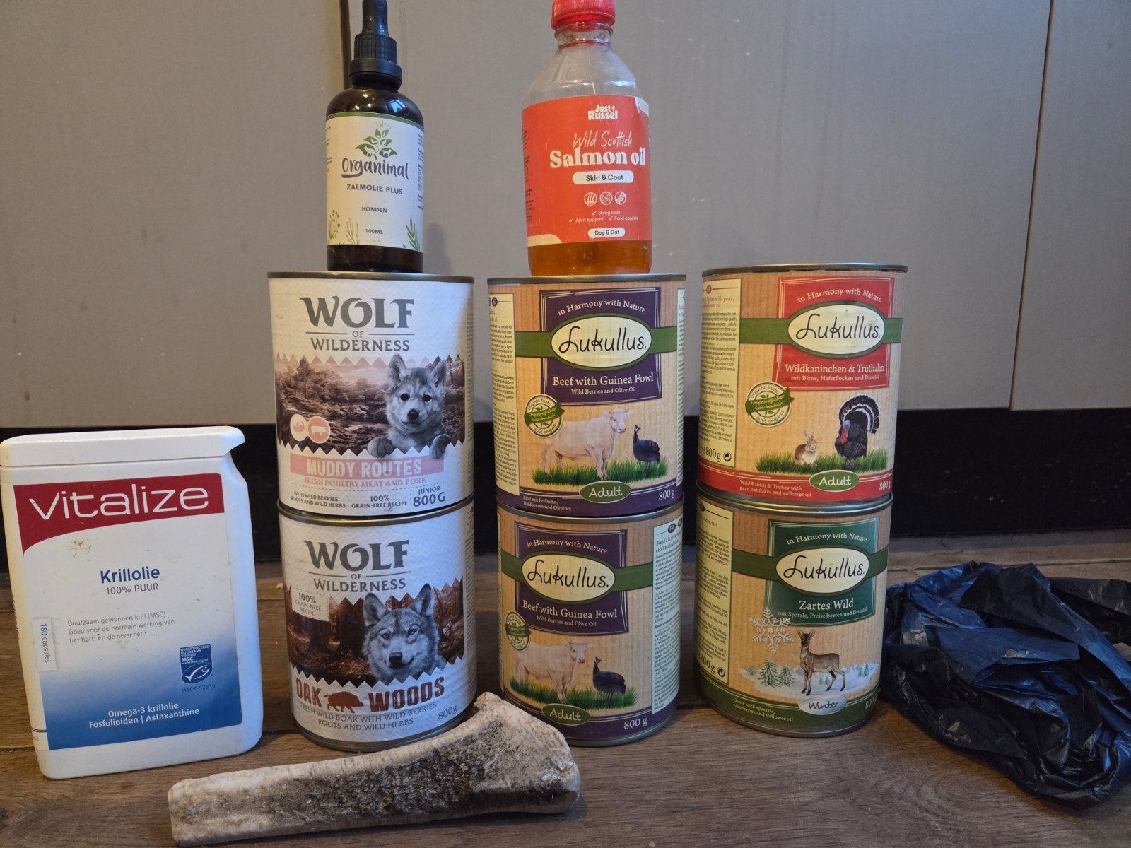 Gratis pate, visolie, bot (1 maand tot 1 jaar over datum), Dieren en Toebehoren, Ophalen, Hond