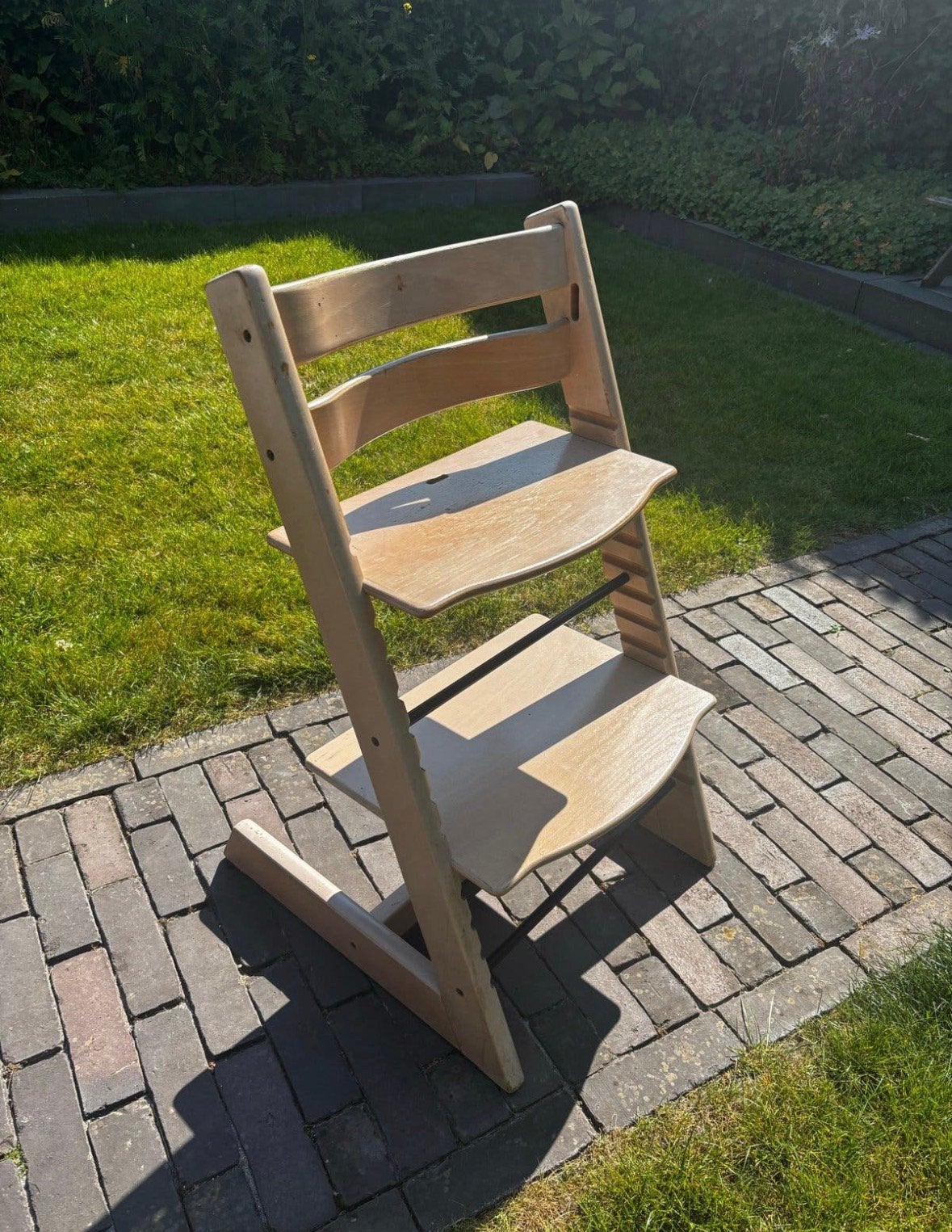 Stokke Tripp Trapp kinderstoel, blank hout, origineel, Ophalen, Zo goed als nieuw, Meegroeistoel