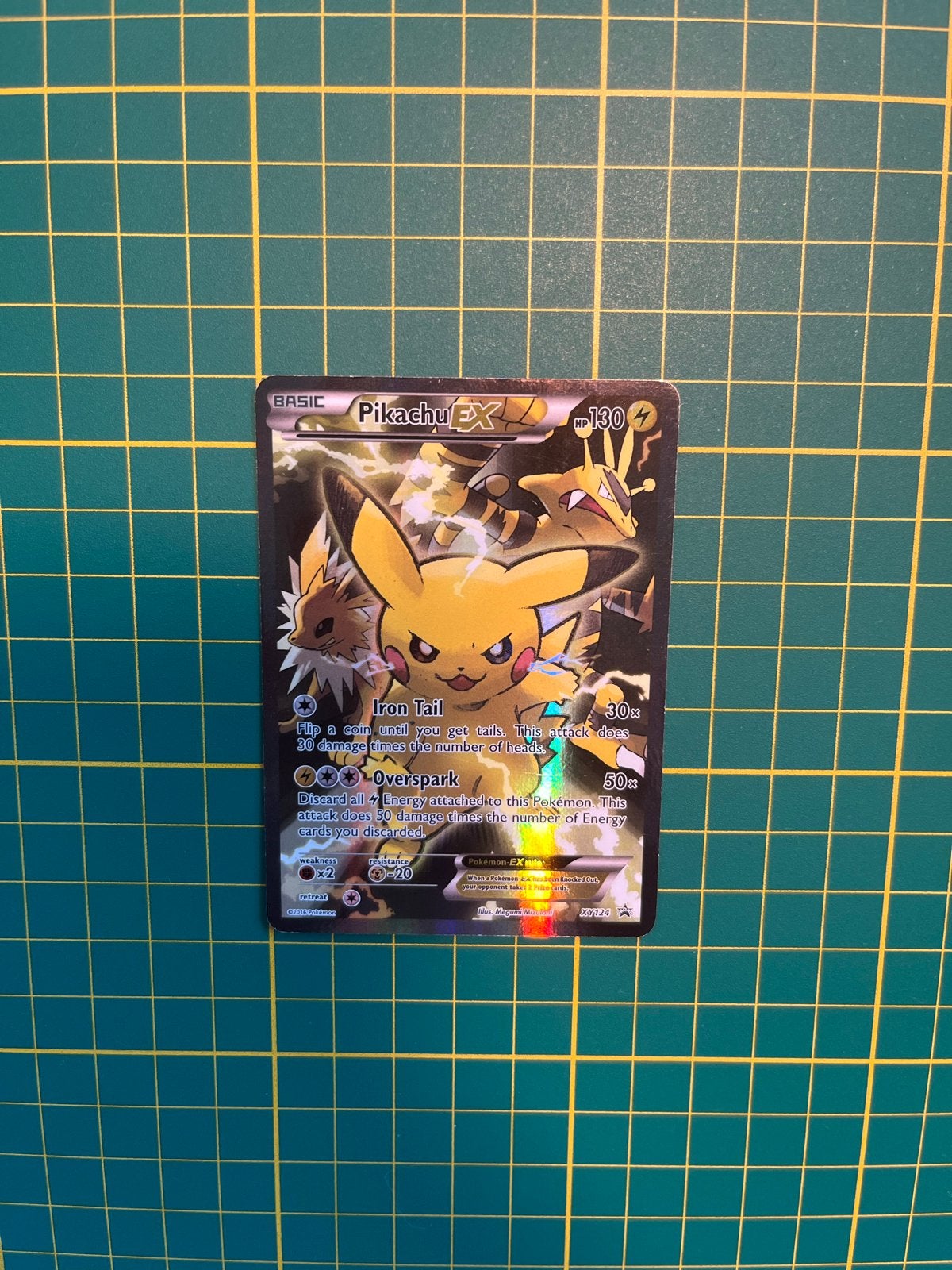 Pikachu EX Pokémon kaart, Ophalen of Verzenden, Gebruikt, Losse kaart, Foil
