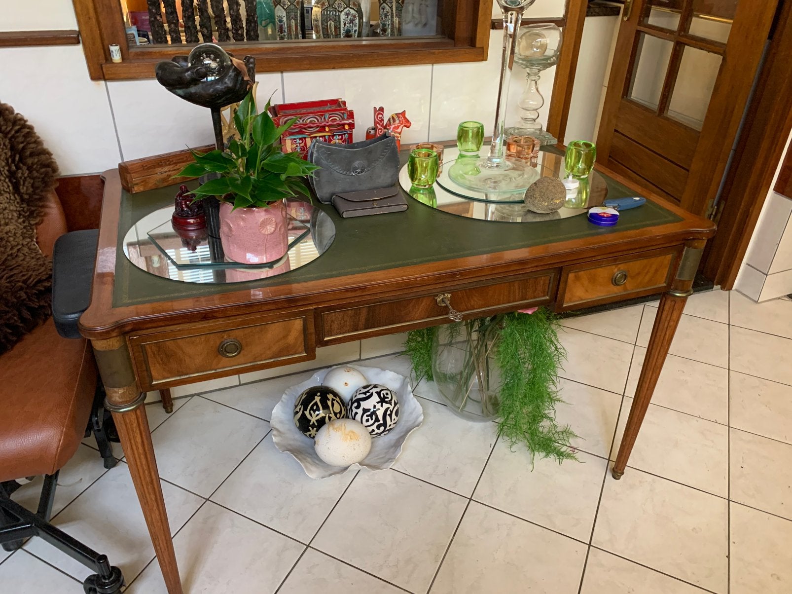 Zeer luxe bridgetafel/bureau, Ophalen, Gebruikt, 150 tot 200 cm, Rechthoekig