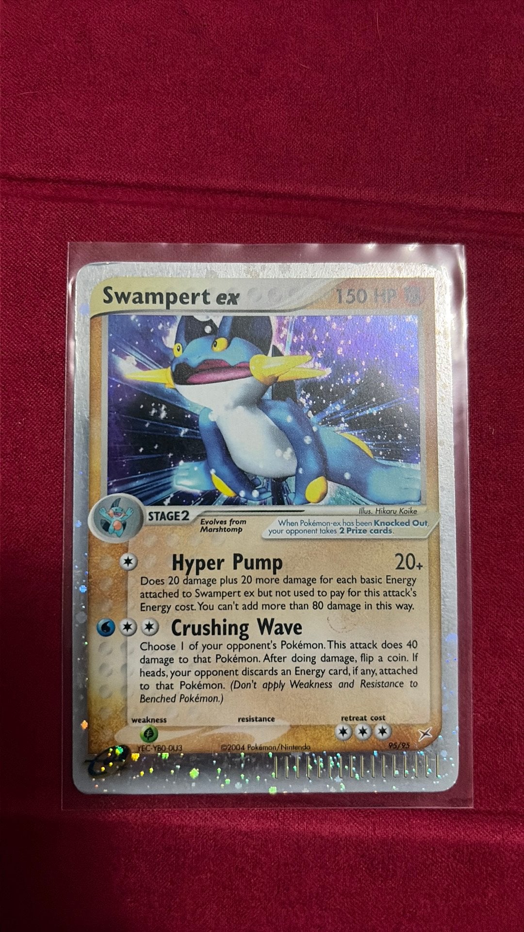 Swampert ex Pokémon Kaart (Holofoil), Ophalen of Verzenden, Gebruikt, Losse kaart, Foil