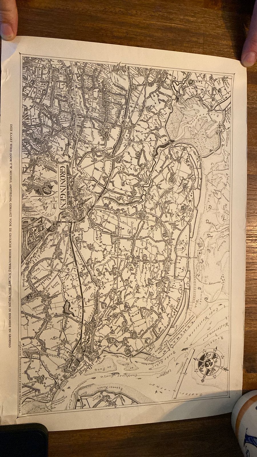 Grolsch Landkaarten: Groningen & Achterhoek door F.W. Michel, Boeken, Atlassen en Landkaarten, Gelezen, Ophalen of Verzenden, Landkaart