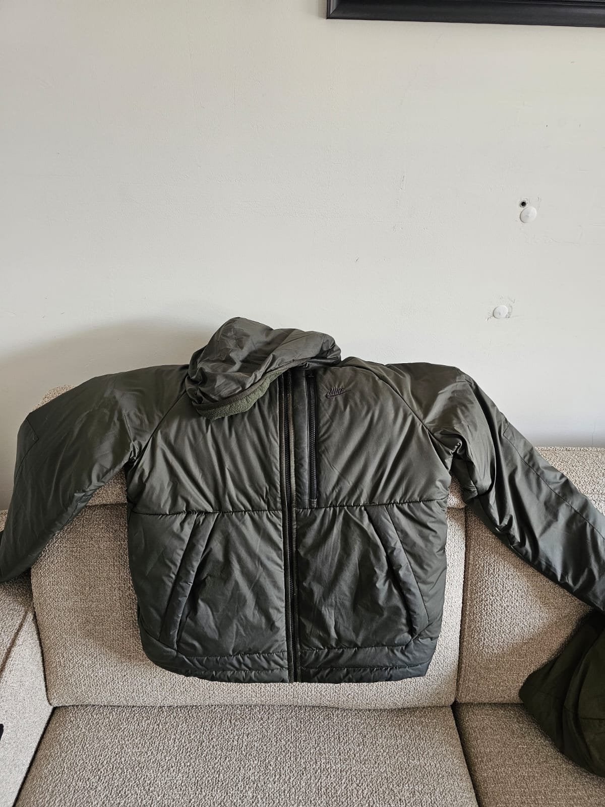 Nike Therma-FIT Jas - Groen, Maat M, Ophalen of Verzenden, Gedragen, Maat 48/50 (M), Groen