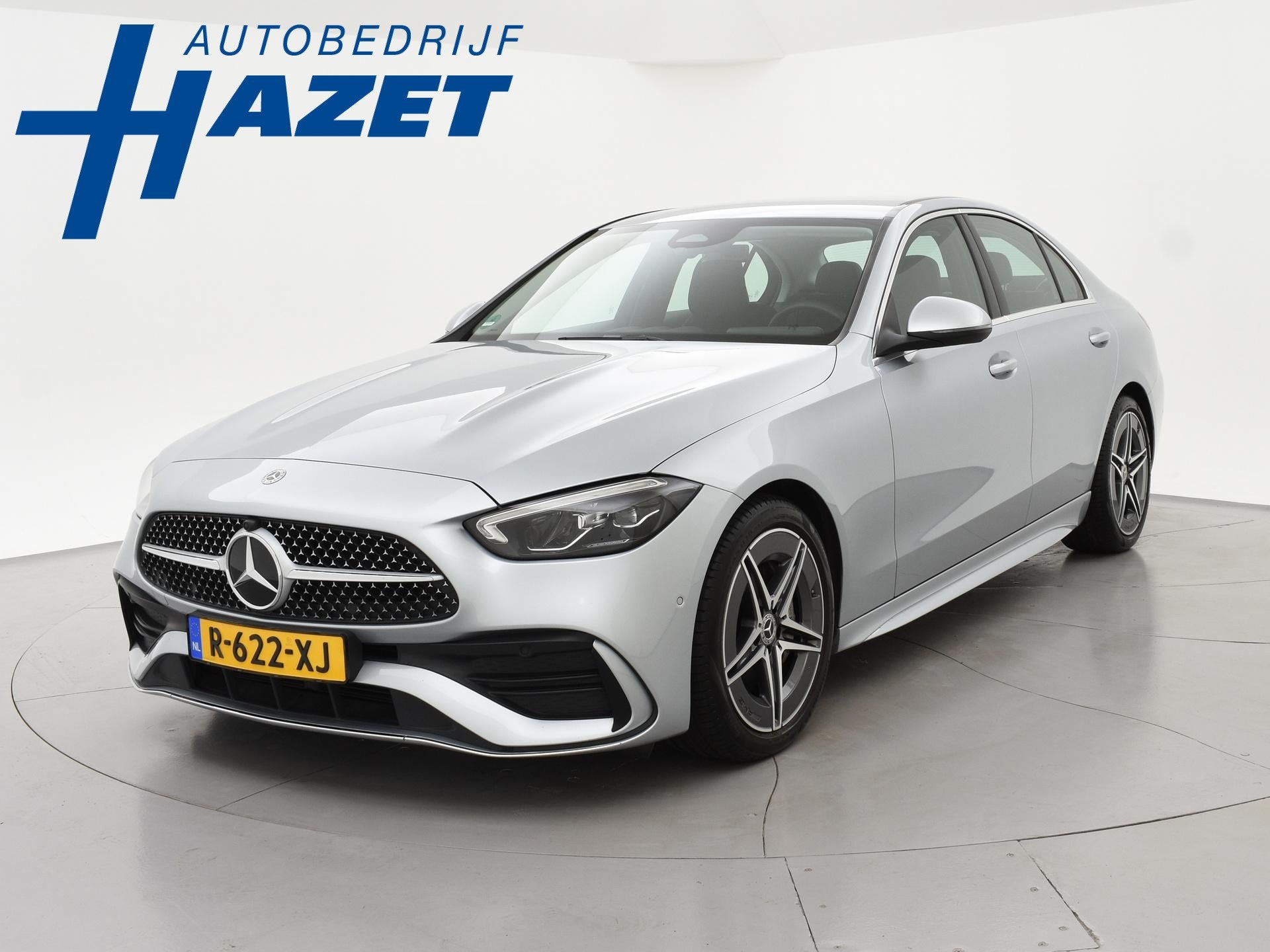Mercedes-Benz C-klasse 180 AMG LINE SEDAN + SFEERVERLICHTING, Automaat, 4 cilinders, Automatische klimaatregeling, Leder en Stof