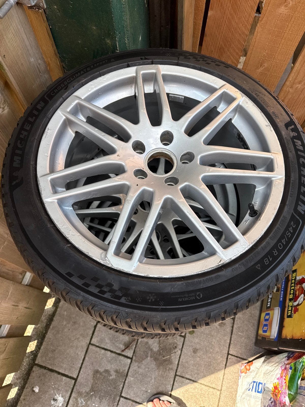 Audi/VW Velgen met Michelin All Season Banden ET48 5x112, Auto-onderdelen, Banden en Velgen, Ophalen, 18 inch, Banden en Velgen