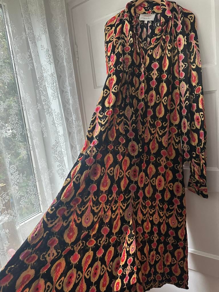 Maxi lange ikat print pofmouw kimono jurk Lonneke Nooteboom, Kleding | Dames, Jurken, Ophalen of Verzenden, Zo goed als nieuw