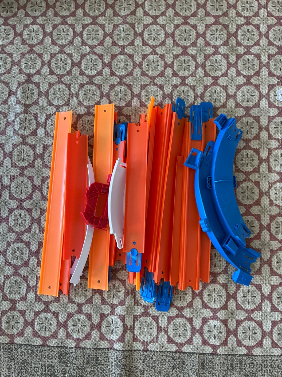 Hotweels baan stukken, bochtjes en blauwe flipjes, Kinderen en Baby's, Speelgoed | Racebanen, Gebruikt, Onderdelen, Handmatig