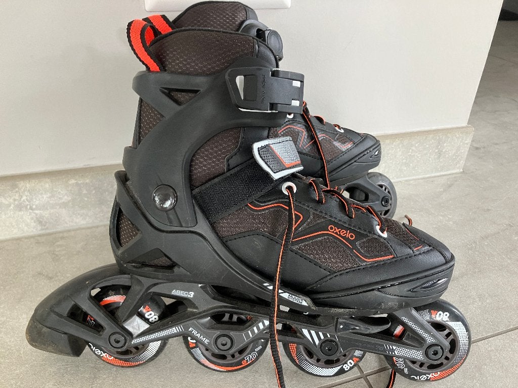 Oxelo Inline Skates - Maat 32-35 - Zwart/Oranje, Kinderen, Inline skates 4 wielen, Ophalen, Overige merken