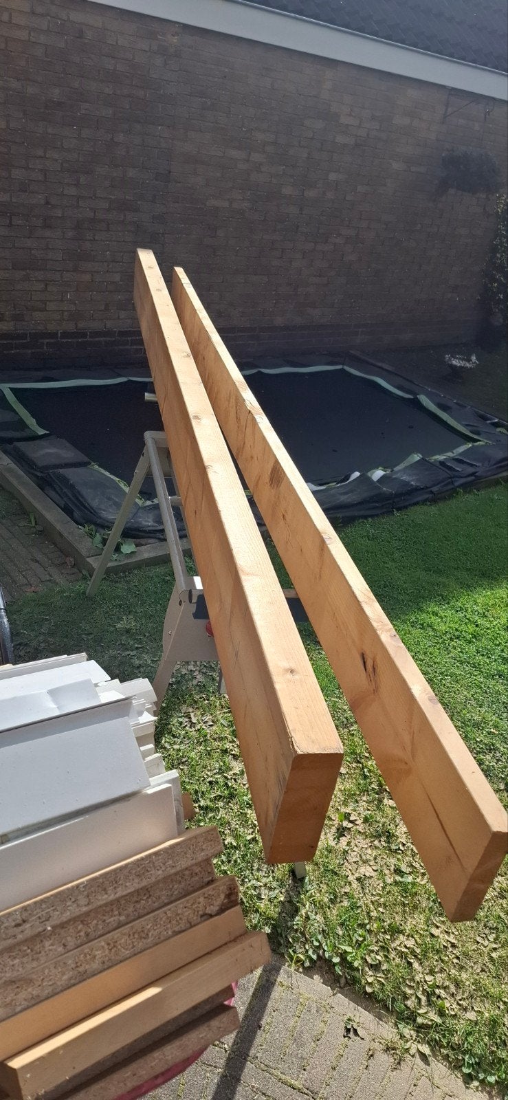 Vuren houten balken - Diverse afmetingen, Gebruikt, Ophalen of Verzenden, 300 cm of meer, Balk