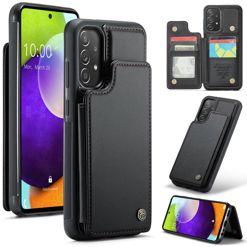 C22 Luxe Portemonnee Backcover voor Galaxy A52 / A52s _Zwart, Verzenden, Nieuw, Hoesje of Tasje