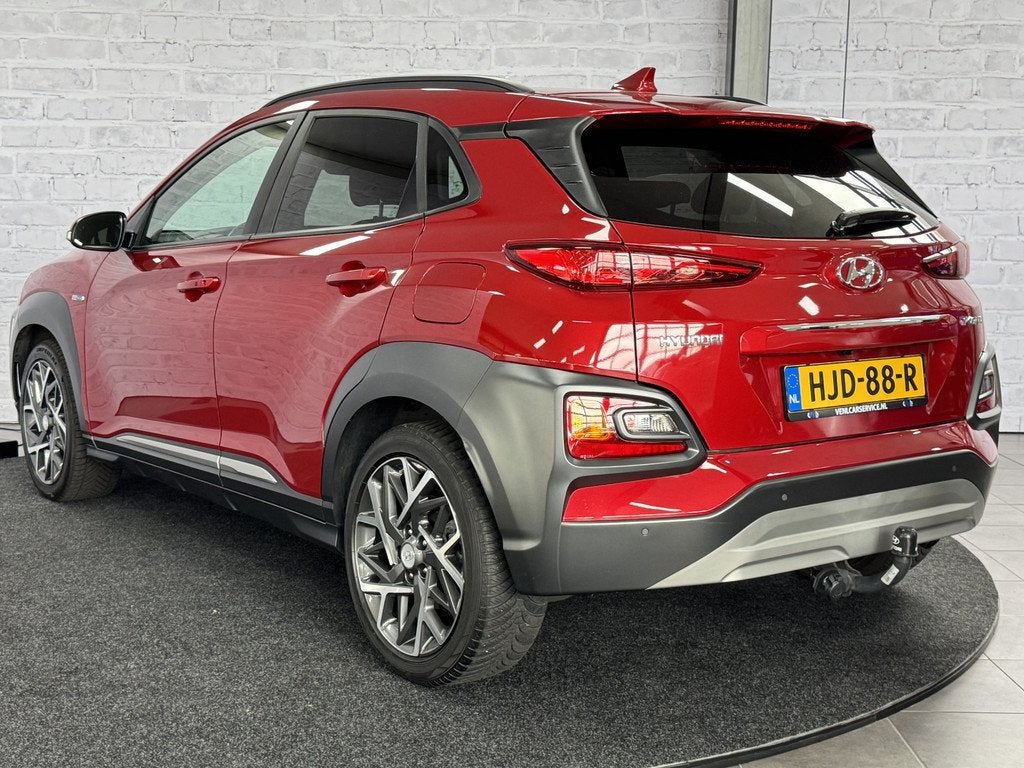 Hyundai KONA 1.6 GDI HEV Premium HUD Keyless Trekhaak Leder, Auto's, Hyundai, Gebruikt, Leder, Bedrijf, 19 km/l