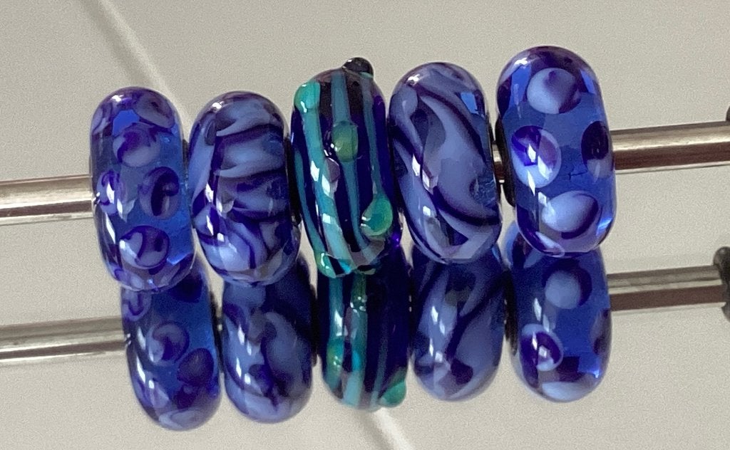 Trollbeads Blauw setje, Ophalen of Verzenden, Nieuw, Glas of Kristal, Trollbeads