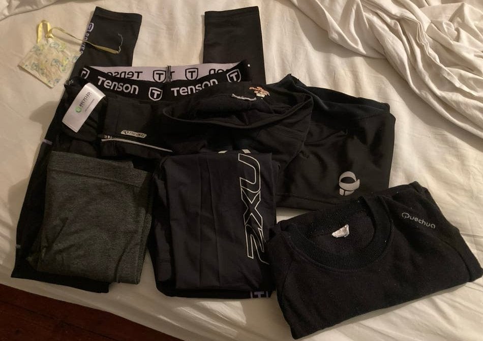 Sportkleding pakket: Tenson, 2XU, Quechua, Pearl Izumi, Maat 38/40 (M), Zwart, Ophalen of Verzenden, Hardlopen of Fietsen