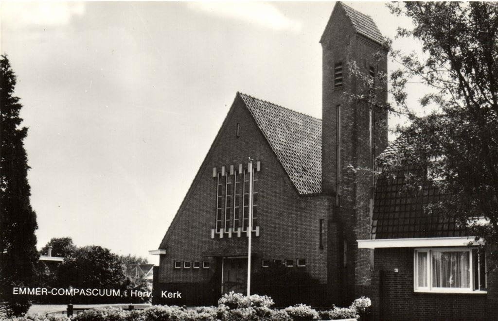 Emmer-Compascuum, Herv. Kerk - ongelopen, Ophalen of Verzenden, 1940 tot 1960, Ongelopen, Drenthe