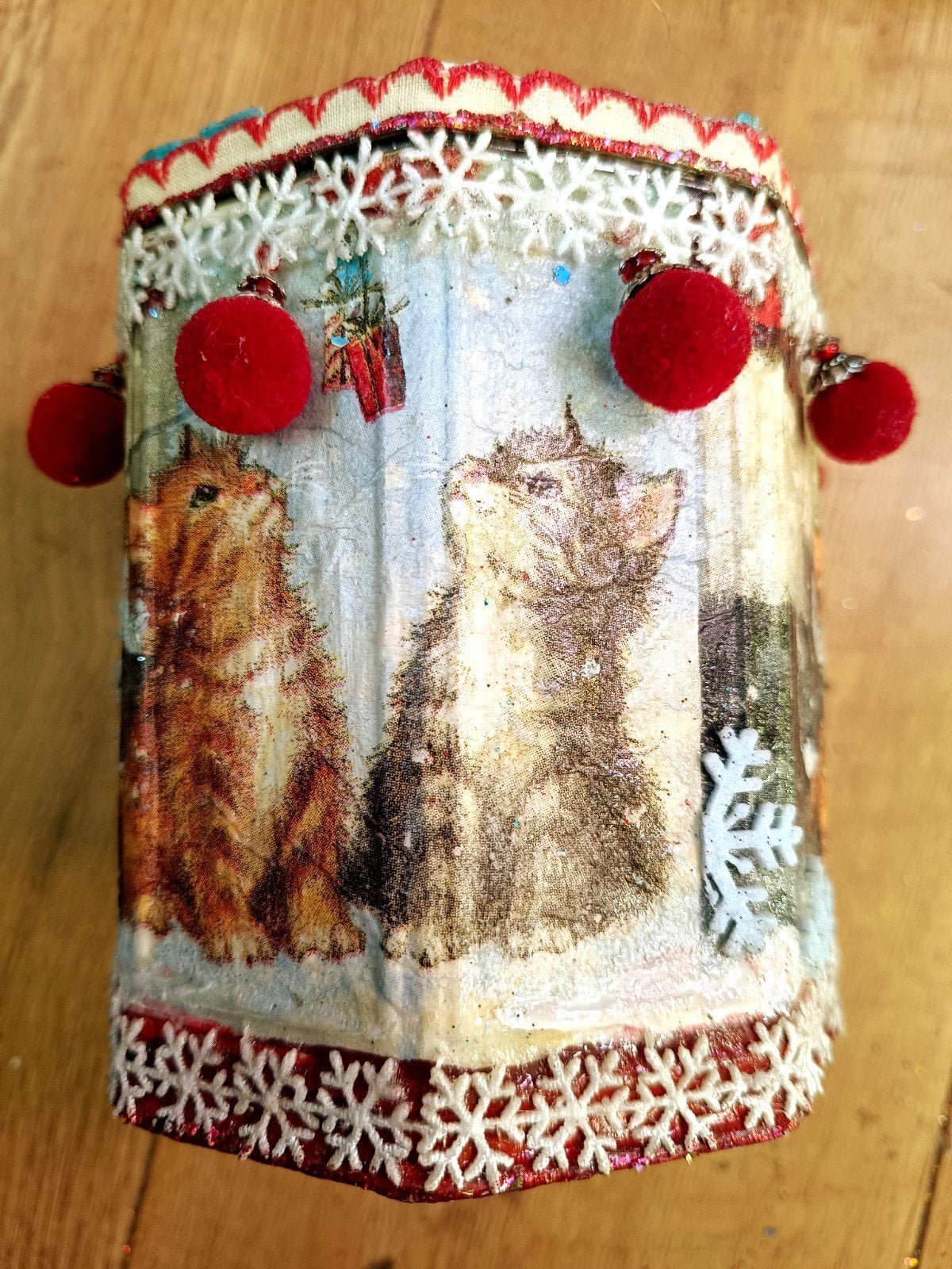 Katten Kerst Deco, Ophalen of Verzenden