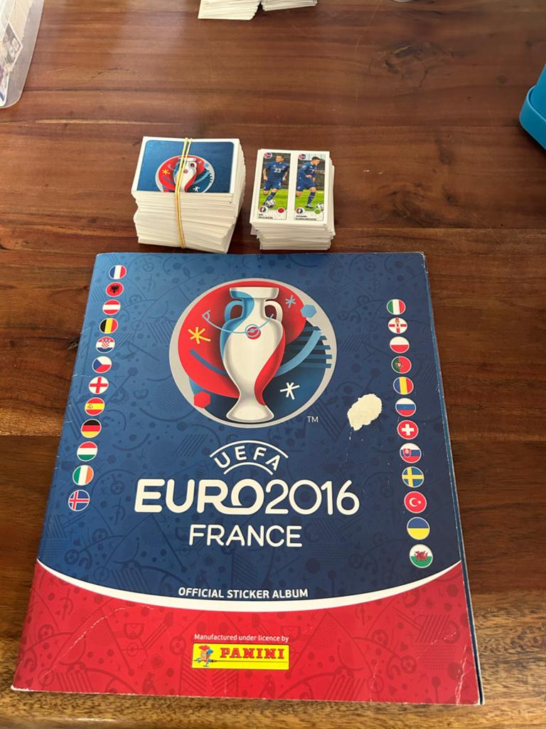 Panini EK 2016 album - Deels gevuld met extra stickers, Ophalen of Verzenden, Gebruikt, Sport