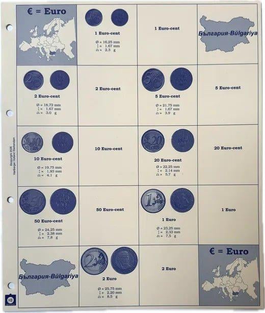 Hartberger Bulgarije euro supplement zonder jaartal, Ophalen of Verzenden, Verzamelmap