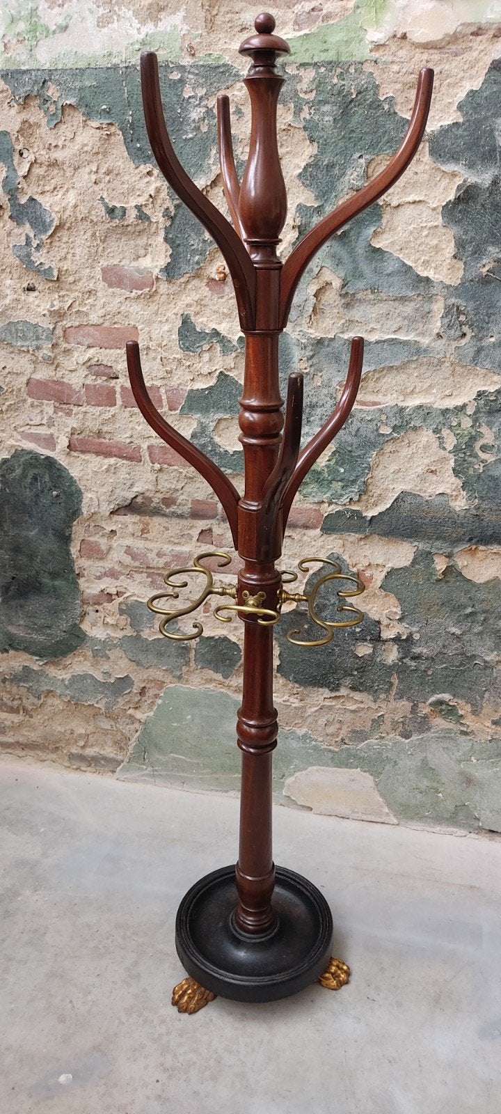 Antieke Engelse Victoriaanse mahoniehouten kapstok ca. 1850, Ophalen