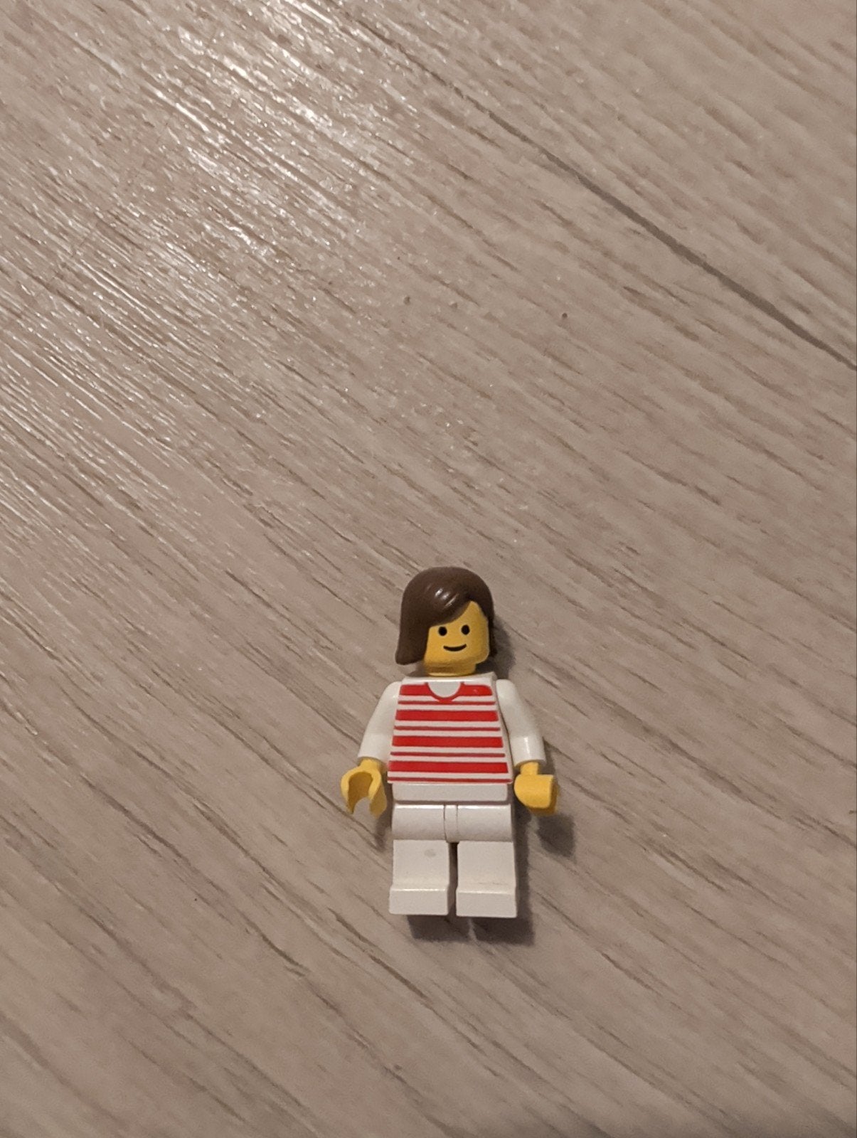 Lego Minifiguur met Bruin Haar en Gestreept Shirt, Kinderen en Baby's, Ophalen, Gebruikt, Jongen of Meisje