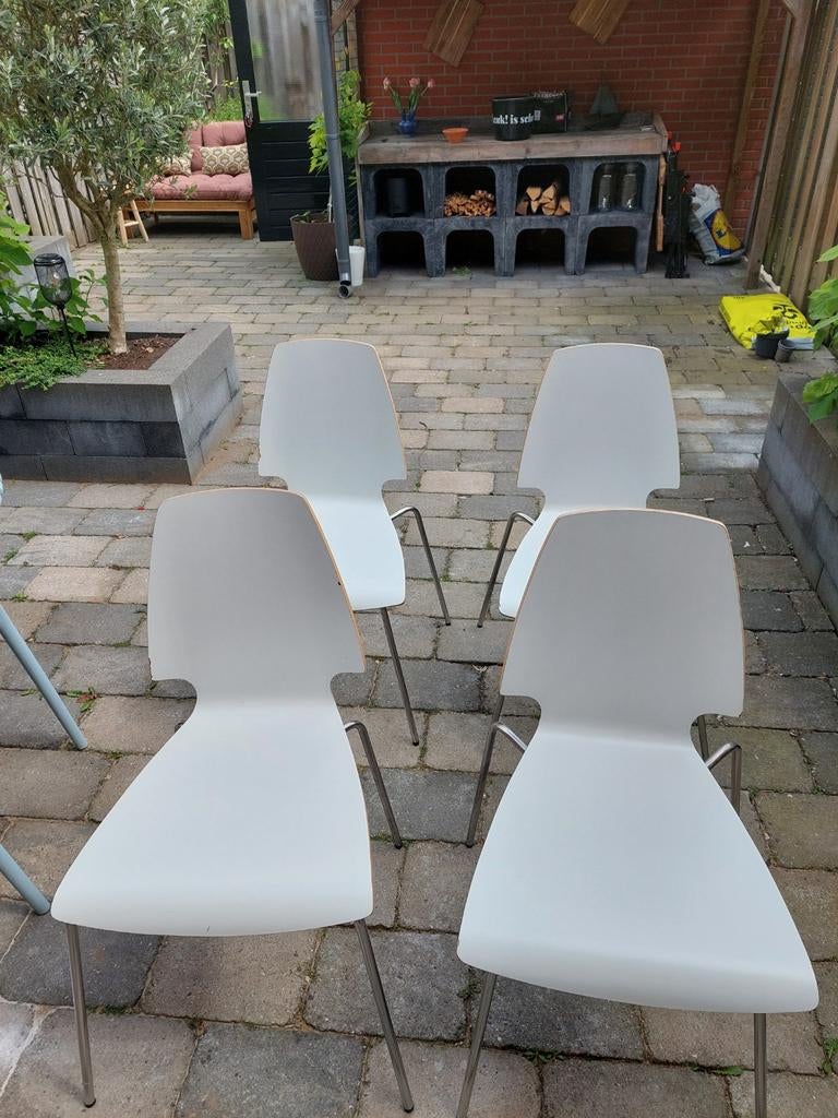 GRATIS Stoelen IKEA, Ophalen, Gebruikt, Wit, Vier