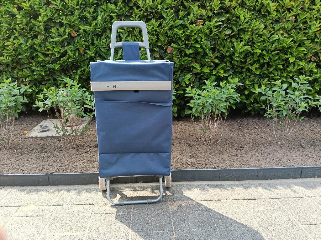 Boodschappentrolley, 40 tot 60 cm, 30 cm of meer, Gebruikt, Blauw