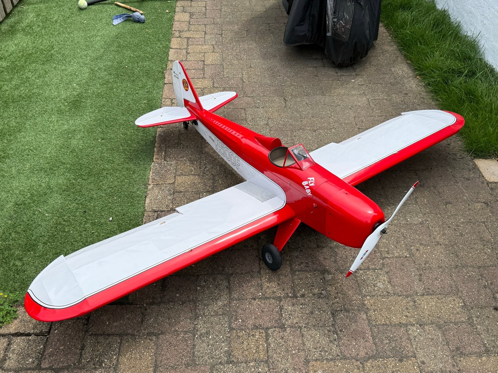 VQ Model Fly Baby 2.41m RC Vliegtuig met Elektro Motor, Ophalen, Gebruikt, Elektro