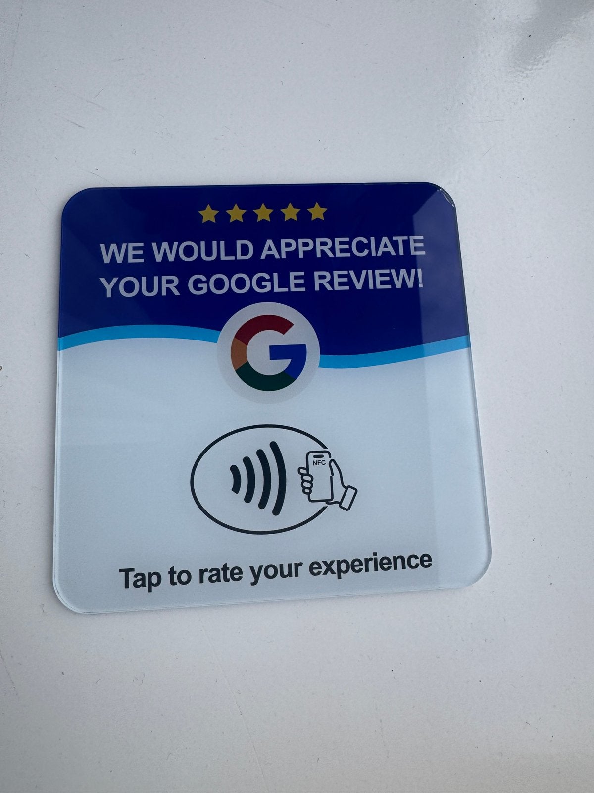 NFC Google Review Plaatje – Meer Google Revie, Computers en Software, Scanners, Ophalen of Verzenden, Zo goed als nieuw